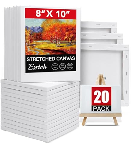 Amazon.com: Stretched Canvases for Painting, 8x8, Pack of 24